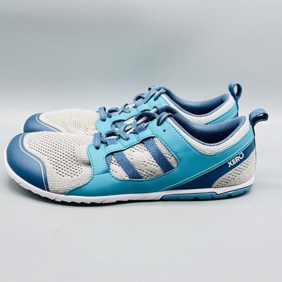 Xero Shoes Womens 9.5 Blue White Zelen Mesh Minimalist Running Athletic Sneakers - Picture 5 of 13